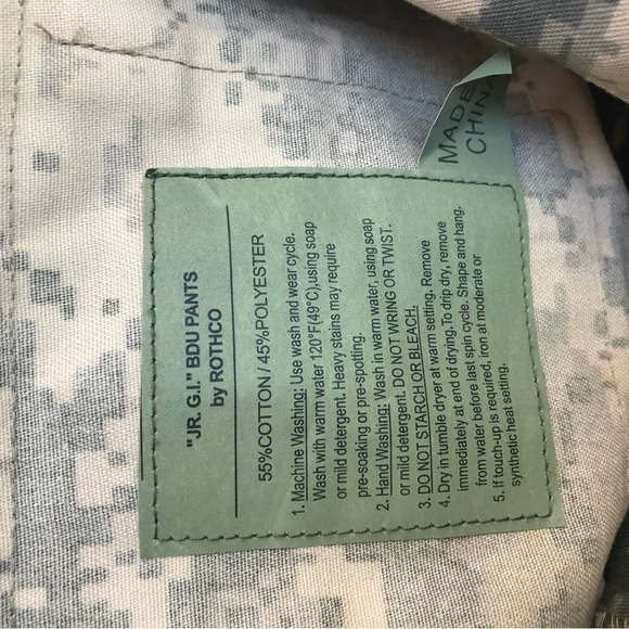 NWT L JR G.I Boys Kids Military Camo Camouflage Pants - Picture 6 of 10